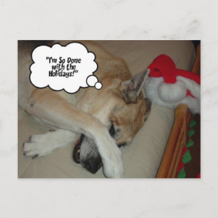 Christmas German Shepherd Holiday Postcard