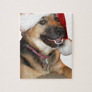 Christmas German Shepherd Jigsaw Puzzle