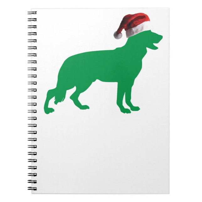 Christmas German Shepherd Notebook (Front)
