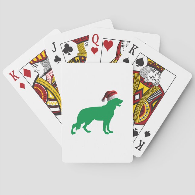 Christmas German Shepherd Poker Cards (Back)