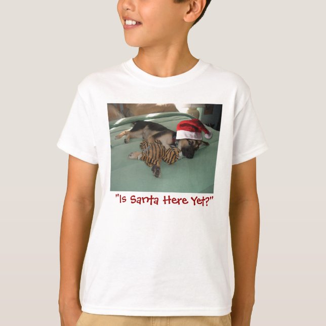 Christmas German Shepherd T-Shirt (Front)