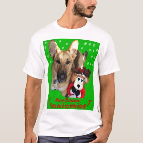 Christmas German Shepherd  Toy Reindeer T_Shirt