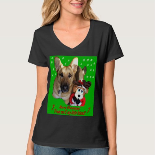 Christmas German Shepherd  Toy Reindeer T_Shirt