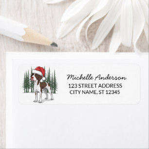 Christmas German Shorthaired Pointe Return Address Label