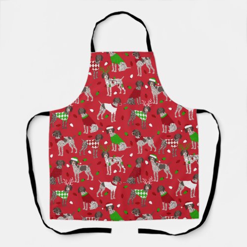 Christmas German Shorthaired Pointer Apron
