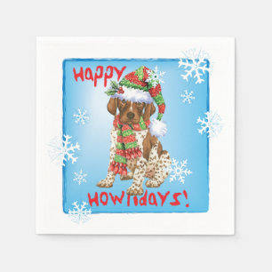Christmas German Shorthaired Pointer Napkins