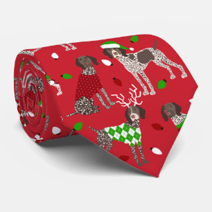 Christmas German Shorthaired Pointer Neck Tie