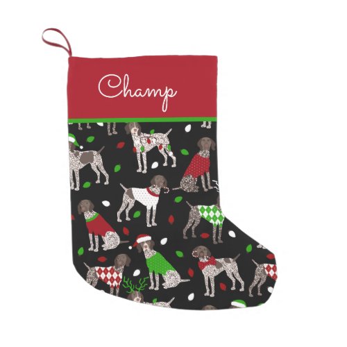 Christmas German Shorthaired Pointer Small Christmas Stocking