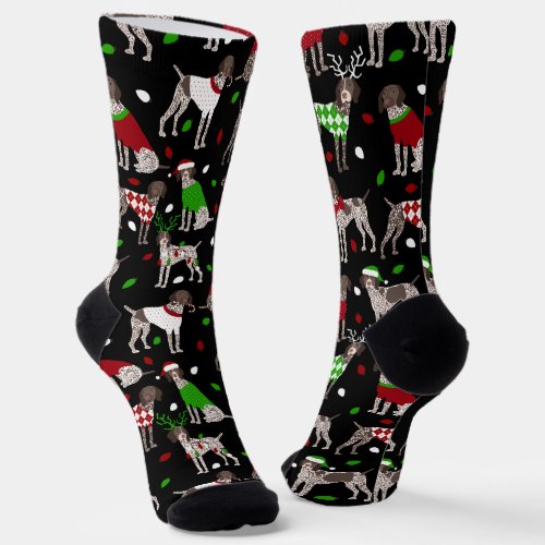 Christmas German Shorthaired Pointer Socks