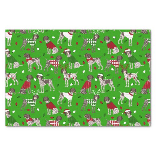 Christmas German Shorthaired Pointer Tissue Paper