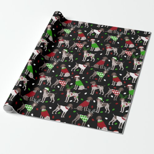 Christmas German Shorthaired Pointer Wrapping Paper