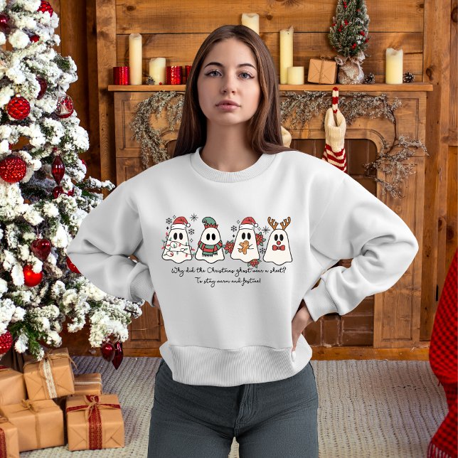 Christmas Ghost Humor Sweatshirt  (Creator Uploaded)