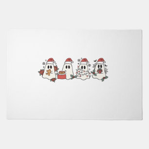 Christmas Ghost Spooky Holiday Halloween Christm Doormat