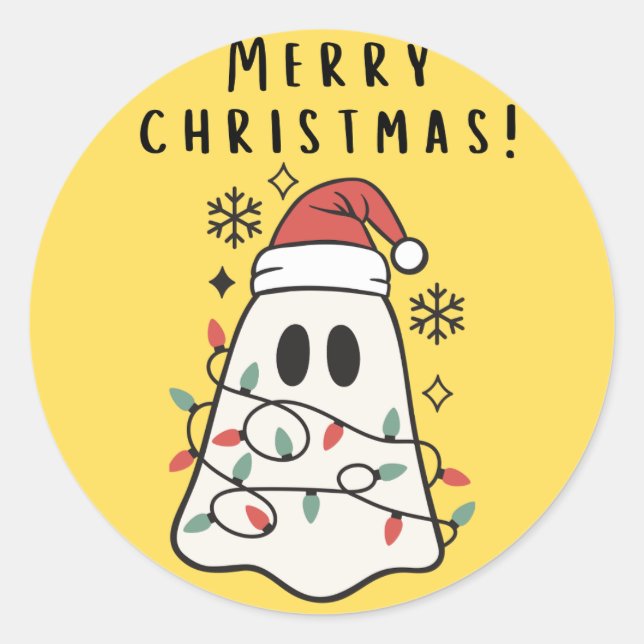 Christmas Ghost Sticker (Front)
