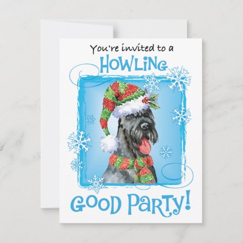 Christmas Giant Schnauzer Invitation