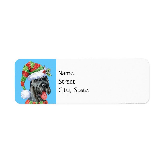 Christmas Giant Schnauzer Label (Front)
