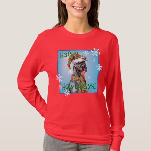 Christmas Giant Schnauzer T_Shirt
