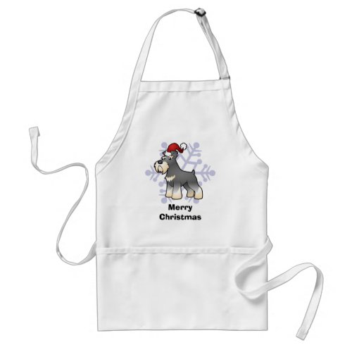 Christmas GiantStandardMiniature Schnauzer Adult Apron