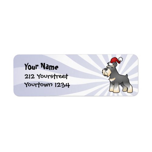 Christmas GiantStandardMiniature Schnauzer Label