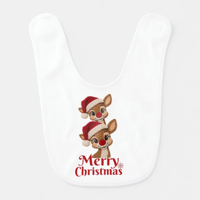 Christmas gift  baby bib (Front)