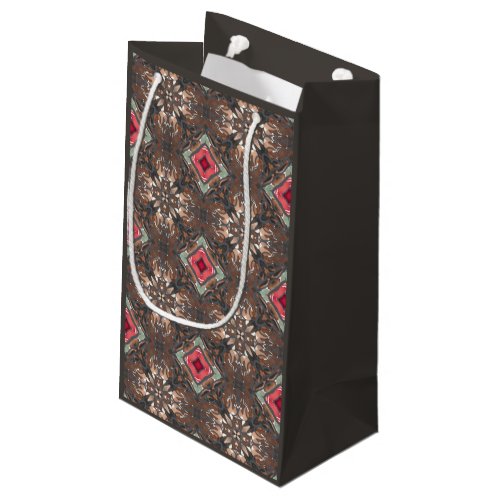 Christmas gift bag _ abstract pinecone design