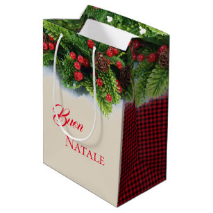 Buon Natale Yard Sign.Italian Christmas Gift Bags Zazzle