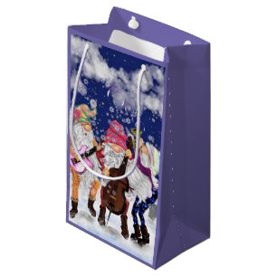 Christmas Gift Bag Music Gnome Band Funny