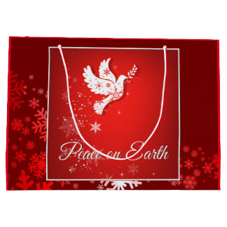 Christmas Gift Bag Peace Large