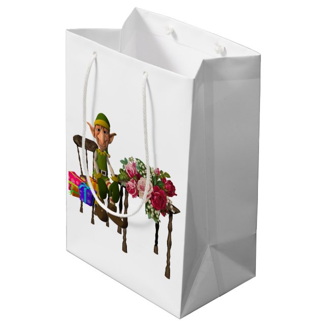 Christmas Gift Bags Elf (Back Angled)