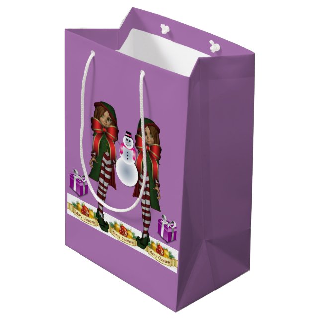 Christmas Gift Bags Elf (Back Angled)