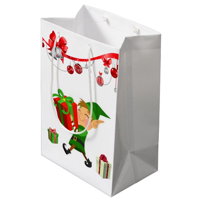 Christmas Gift Bags Elf (Back Angled)