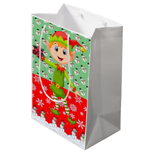 Christmas Gift Bags Elf (Back Angled)