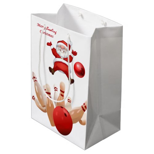 Christmas Gift Bags Santa Bowling