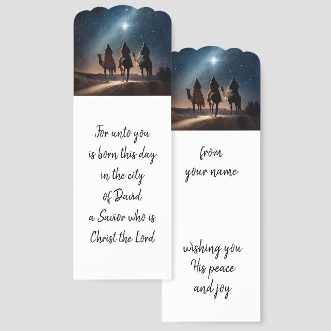 Christmas Gift Bible Scripture Customized Bookmark (Front & Back)
