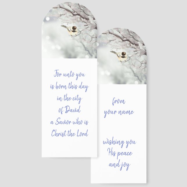 Christmas Gift Bible Scripture Customized Bookmark (Front & Back)
