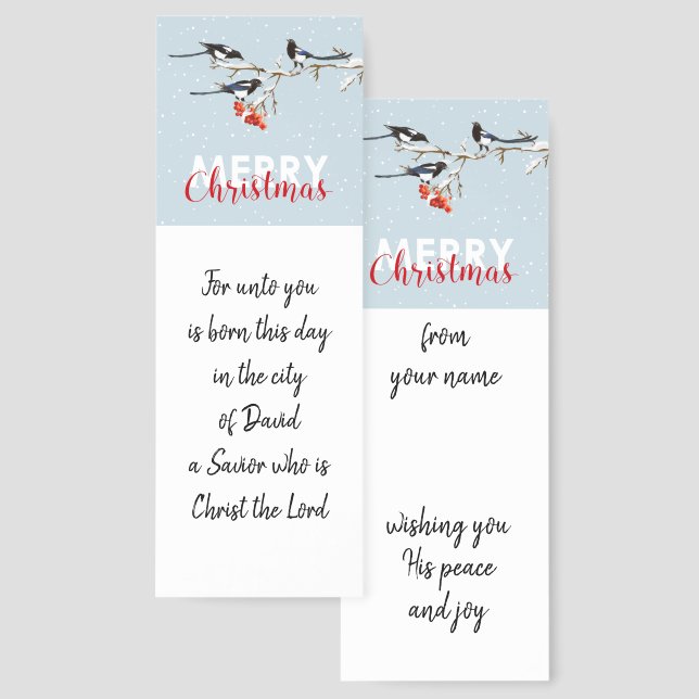 Christmas Gift Bible Scripture Customized Bookmark (Front & Back)