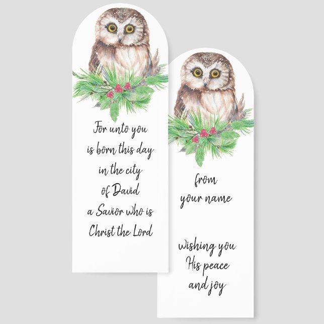 Christmas Gift Bible Scripture Customized Bookmark (Front & Back)