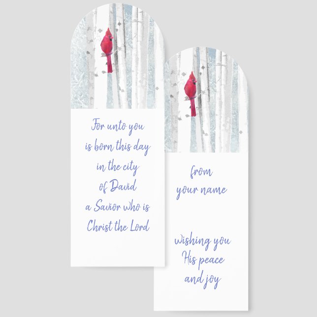 Christmas Gift Bible Scripture Customized Bookmark (Front & Back)