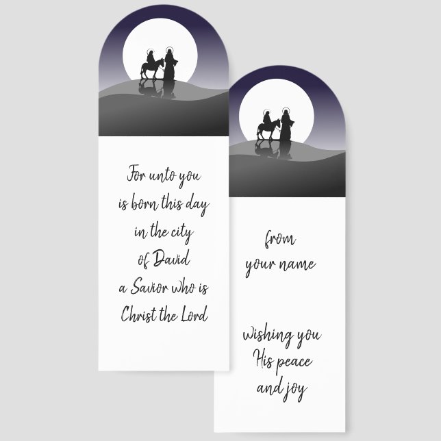 Christmas Gift Bible Scripture Customized Bookmark (Front & Back)