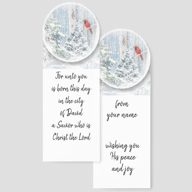 Christmas Gift Bible Scripture Customized Bookmark (Front & Back)