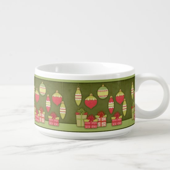 Christmas Gift Box and Ornament pattern Bowl