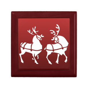 Christmas Gift Box Custom Reindeer Art Jewelry Box