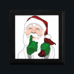 Christmas Gift Box Custom Santa Clause Jewelry Box<br><div class="desc">Christmas Box Personalized Santa Clause Gift Box Naughty or Nice Santa Keepsake Box Your Name Here Christmas Gifts Party Favors Cute Santa Art Gift Box for Friend Family Men Women Kids Christmas Gift Boxes Click "Customize" to Add Custom Text St Nick Christmas Keepsake Box Home & Office Customizable Festive Christmas...</div>