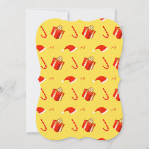 Christmas gift box Santa hat candy cane