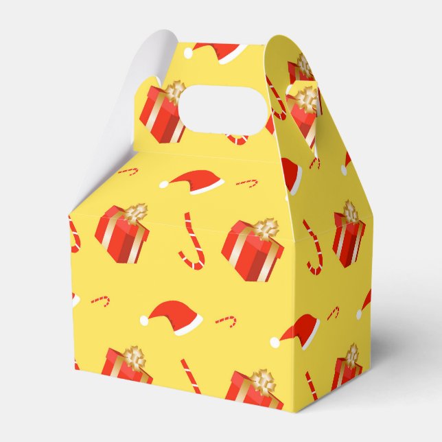 Christmas gift box Santa hat candy cane (Front Side)