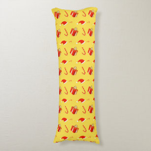 Christmas gift box Santa hat candy cane Body Pillow