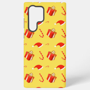 Christmas gift box Santa hat candy cane Samsung Galaxy S22 Ultra Case