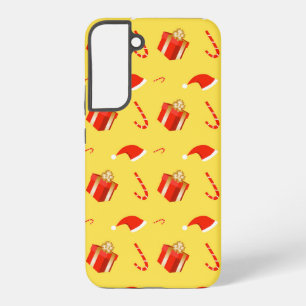Christmas gift box Santa hat candy cane Samsung Galaxy S22+ Case
