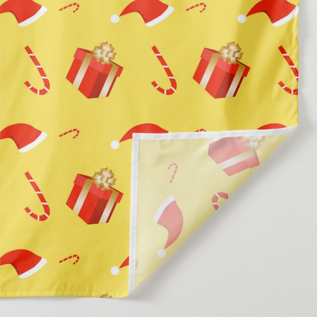 Christmas gift box Santa hat candy cane Tapestry (Detail)