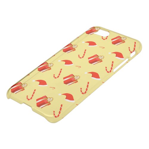 Christmas gift box Santa hat candy cane iPhone SE87 Case